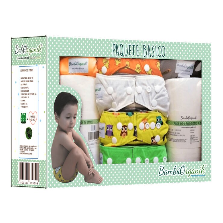 Bambú Organik Kit de Pañales de Bambú Unisex
