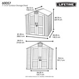 Lifetime, Cobertizo de 2.14m x 1.37m