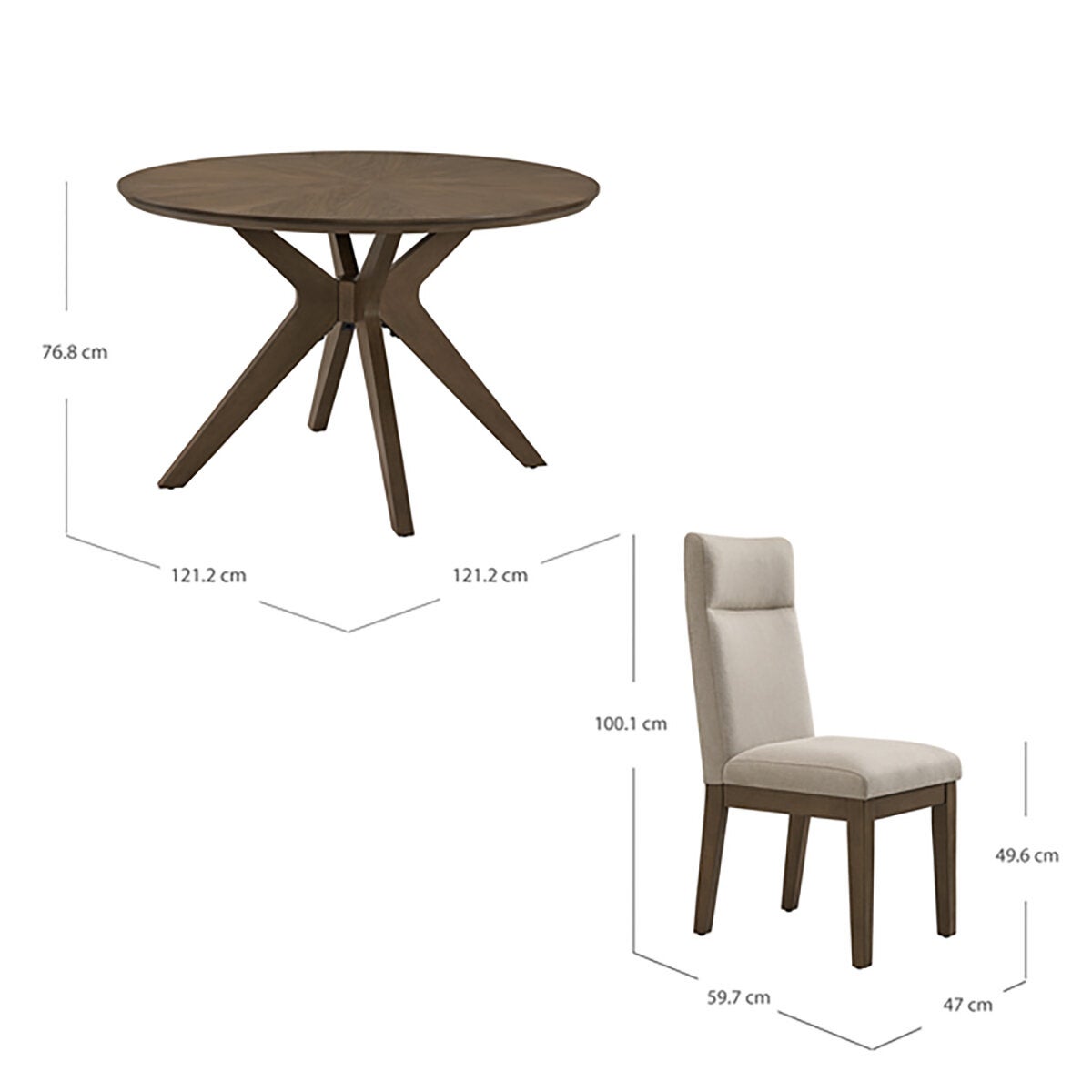Bayside Furnishings, Sophie, Juego de Comedor de 5 piezas