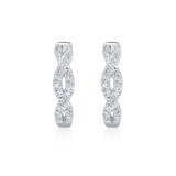 Aretes de Diamantes, 0.30ctw, Oro Blanco de 14K