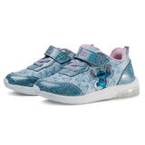 Disney Stitch, Tenis Color Azul con Luces, para Niña, Varias Tallas