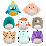 Squishmallows Set de 8 Muñecos de Peluche de 12.7cm- Colección Animales Exóticos