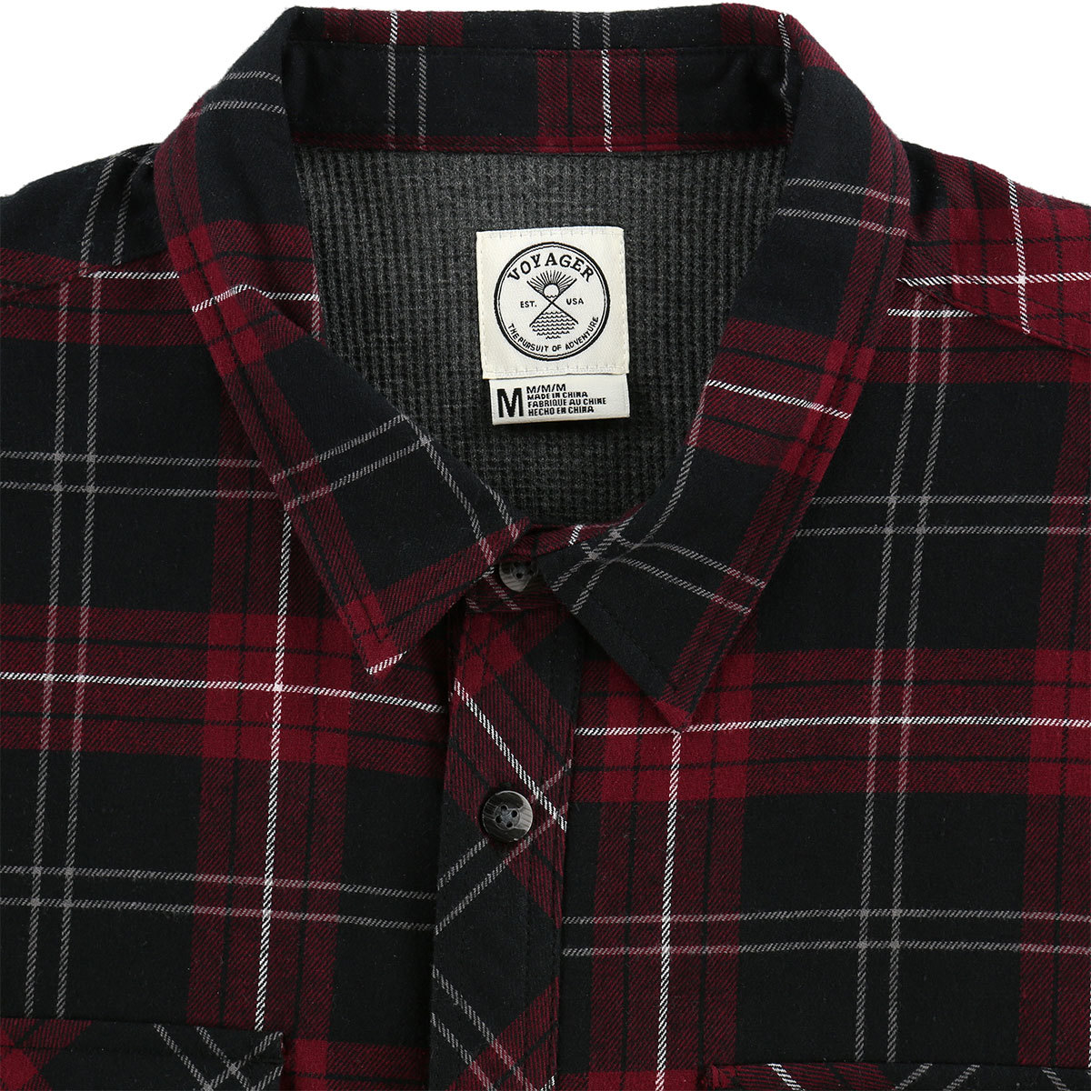 Voyager, camisa de franela, rojo/negro a cuadros Costco México