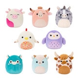 Squishmallows Set de 8 Muñecos de Peluche de 12.7 cm- Colección Animales de Primavera