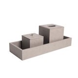 BHOME, Juego de Baño de Vinipiel, 3 Piezas, Color Café