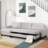Northridge Home, Sofá Seccional de Tela con Otomano para Almacenamiento