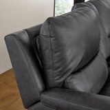 Gilmancreek Furniture, Sofá seccional reclinable de piel con sistema y cabeceras eléctricas
