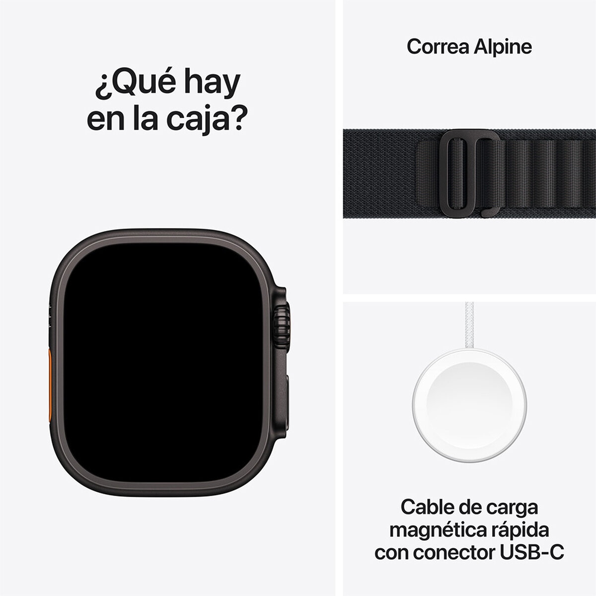 Apple Watch Ultra 3 (GPS + Cellular) Caja de Titanio Negro 49mm con Correa Alpine Loop M