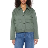 Three Dots Chamarra ligera para Dama Verde Extra Chica