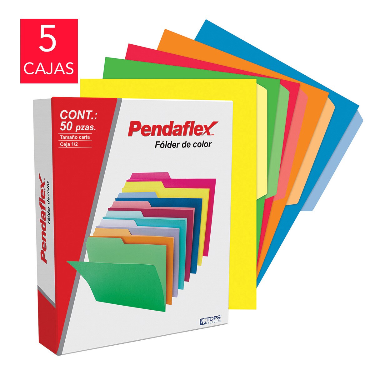 Pendaflex Folders Tamaño Carta Colores Intensos 250 Piezas