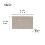 AG Box, Set de 3 Cajas de Almacenamiento Plegables para Armario, Café