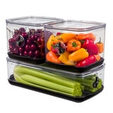 ProKeeper Juego de Contenedores para la Conservación de Alimentos Frescos 3 Piezas