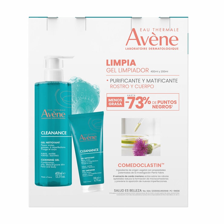 Avène Gel Limpiador Facial 400 ml + 200 ml