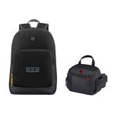 Wenger, Kit Mochila Y Cangurera Essentials Duo, Color Negro Wenger, Kit Mochila Y Cangurera Essentials Duo, Color Negro