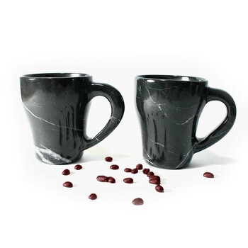 Luhom Juego de Tazas de Mármol 2 piezas Varios Colores