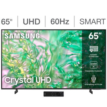 Samsung Pantalla 65" Crystal UHD Smart TV