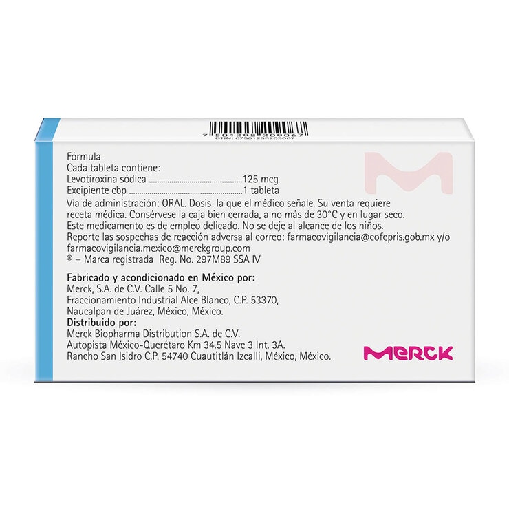 Eutirox 125 mcg Oral 50 Tabletas