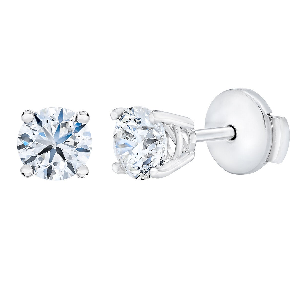Aretes de Diamantes 1ct, Oro Blanco