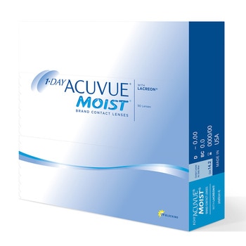 Lentes de Contacto, 1 Day Acuvue Moist, 90 piezas