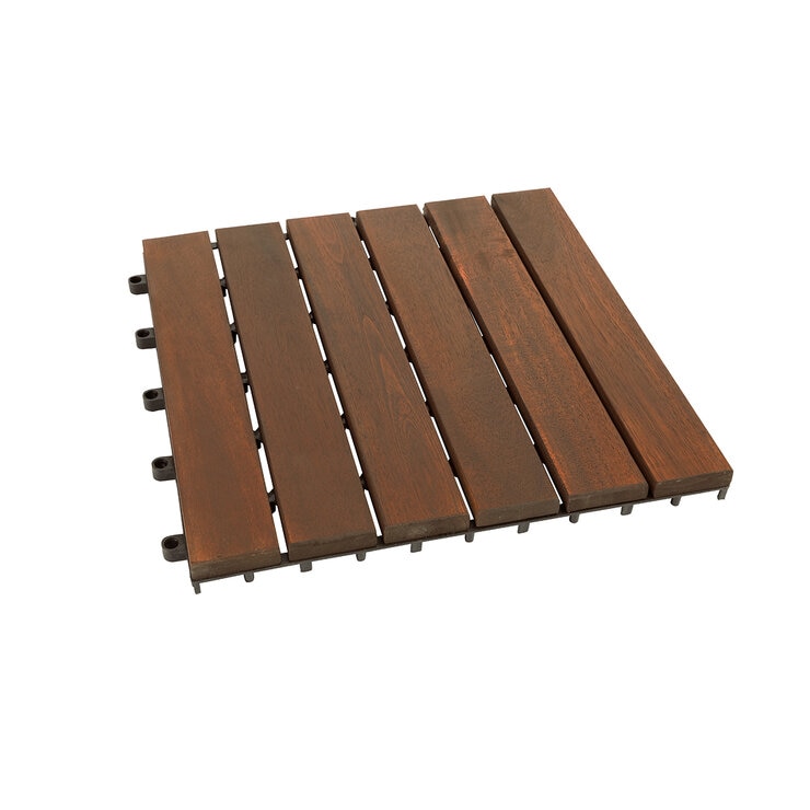 Hanie Design, Piso Vertical de Madera para Exterior, Color Café Hanie Design, Piso Vertical de Madera para Exterior, Color Café