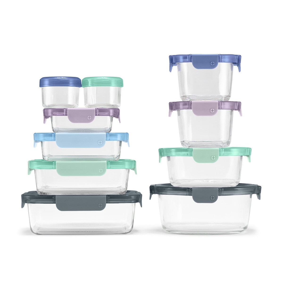 Ello Recipientes de Vidrio para Almacenamiento de Alimentos, 20 piezas Ello Recipientes de Vidrio para Almacenamiento de Alimentos, 20 piezas