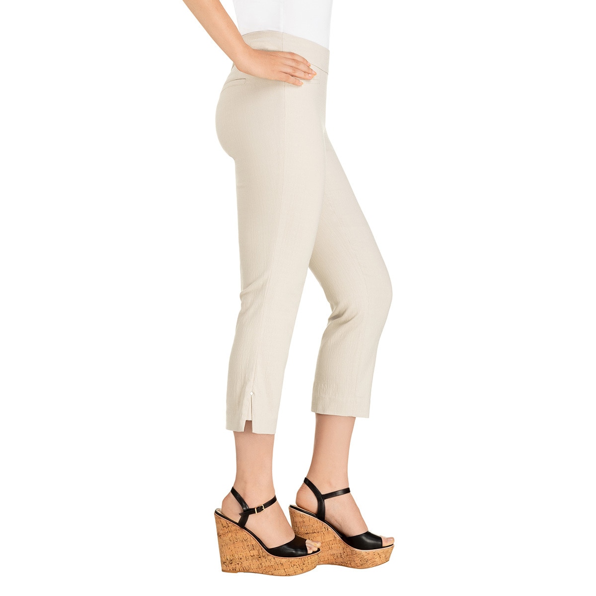 Hilary Radley, Pantalón Tipo Capri para Dama, Blanco Costco México