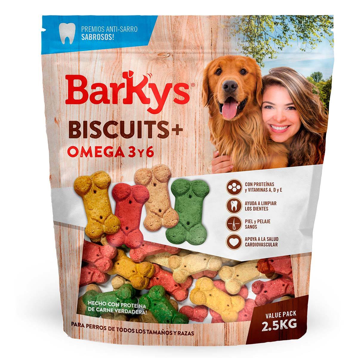 Barkys Biscuits con Omega 3 y 6  de 2.5 Kg
