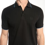 Kenneth Cole Polo para Caballero Negro Mediana