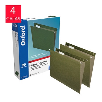 Oxford folder colgante tamaño carta color verde 100 Piezas