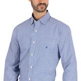 Nautica Camisa para Caballero Azul cuadros Mediana