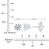 Aretes de Diamantes 1ct, Oro Blanco