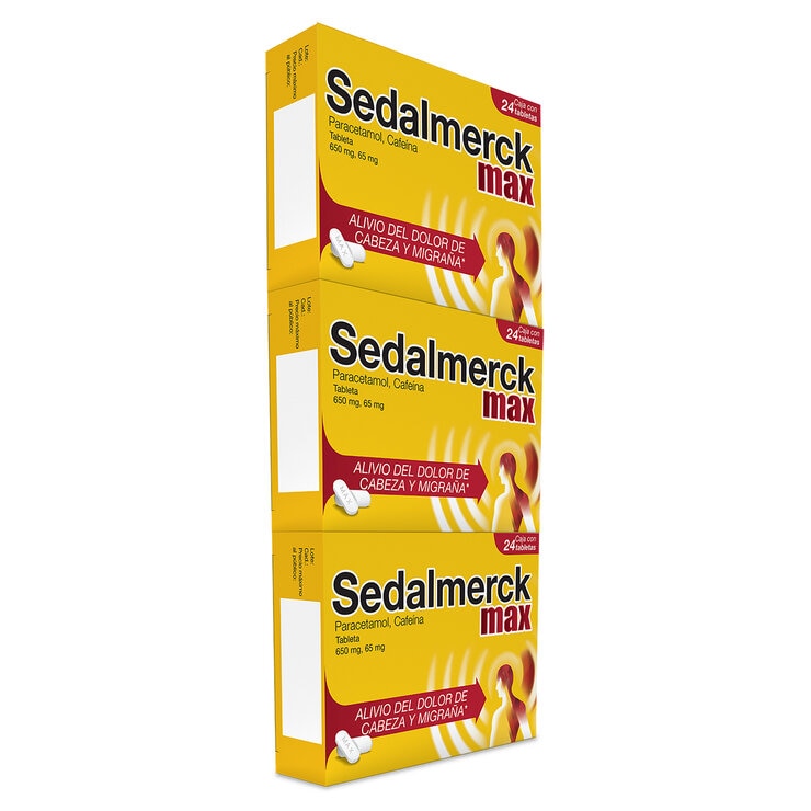 Sedalmerck Max 3 cajas con 24 Tabletas