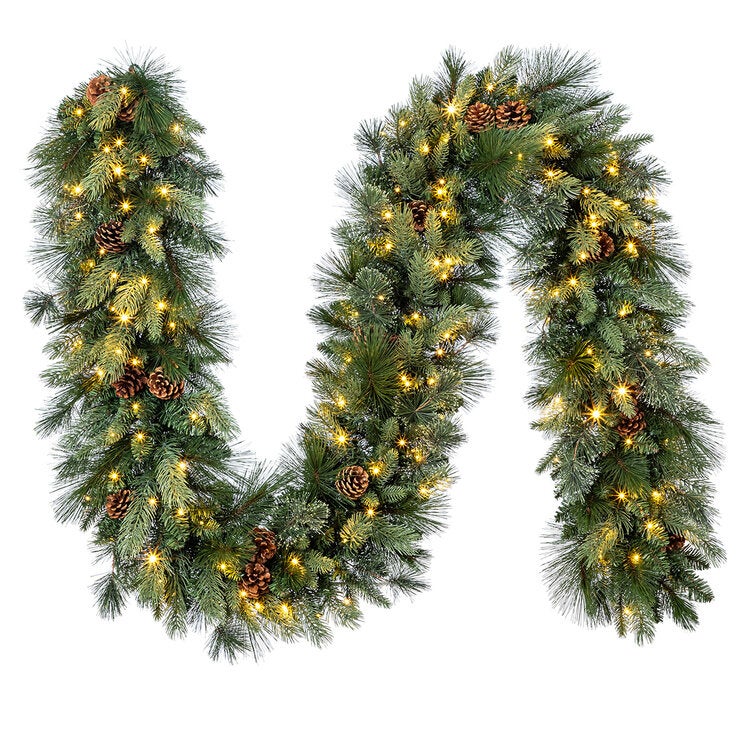 Guirnalda Artificial Navideña de 2.7m Preiluminada con 150 Luces Radiant Micro LED Guirnalda Artificial Navideña de 2.7m Preiluminada con 150 Luces Radiant Micro LED