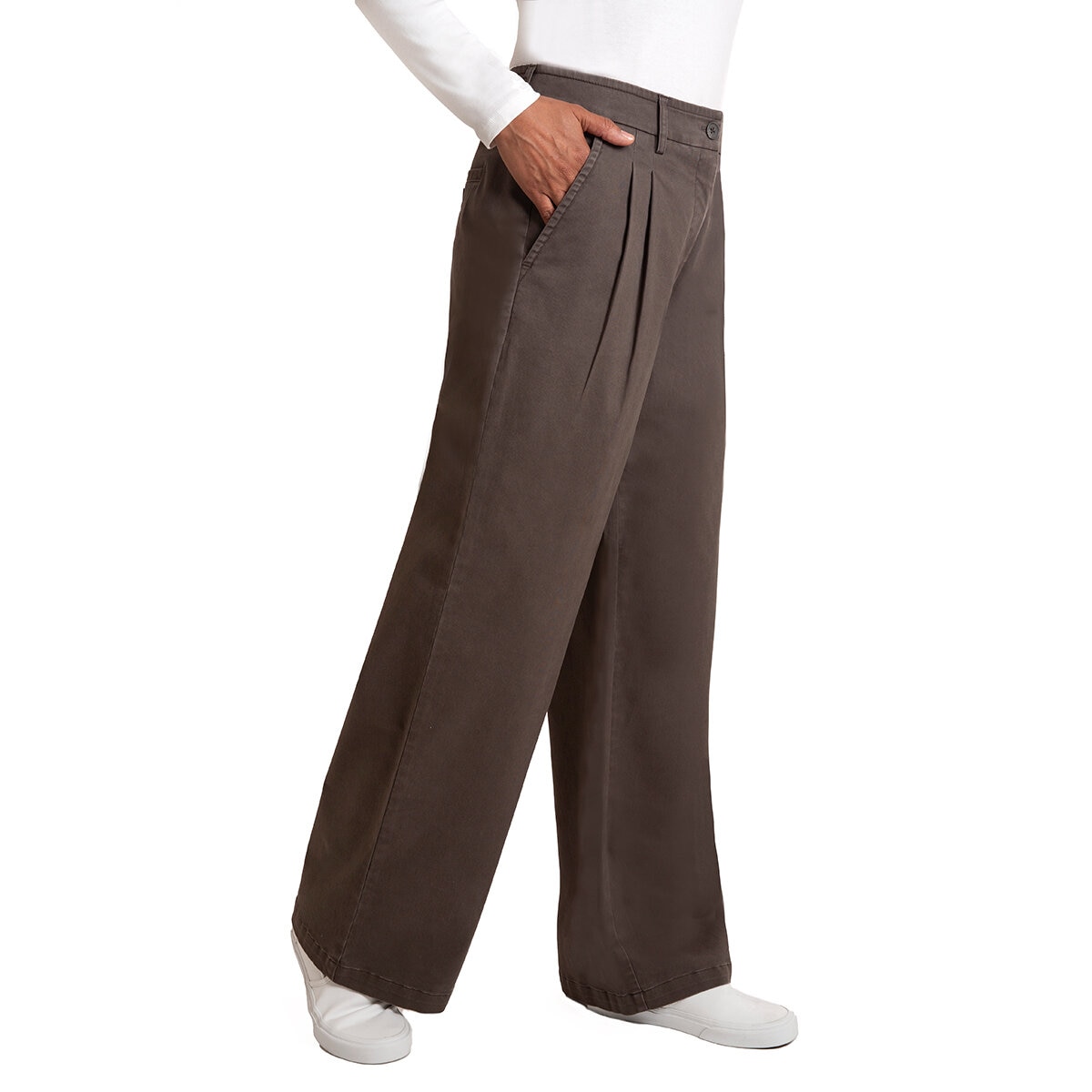 Mario Serrani Italy Pantalones para Dama gris chica