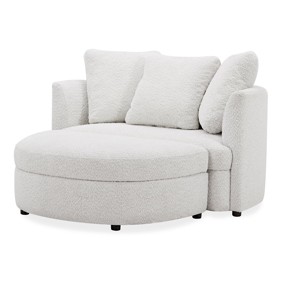 Aiden & Ivy, Silla Decorativa de Tela con Otomano