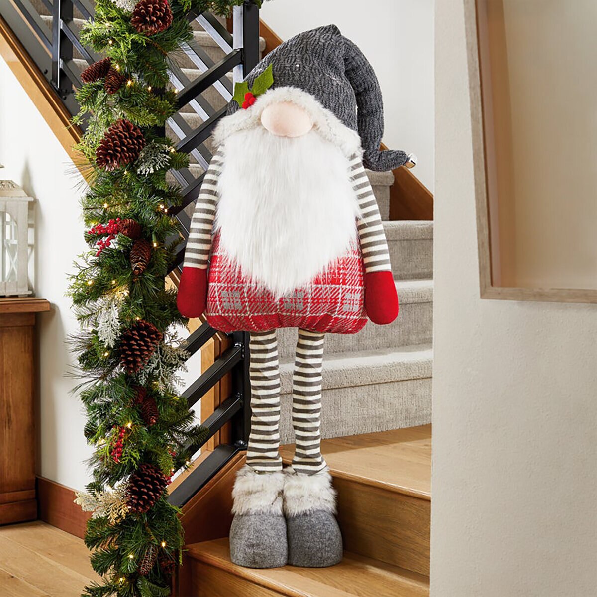 Gnomos de Felpa Navideños Gris