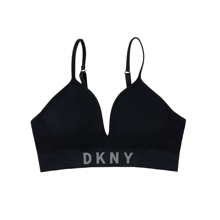 DKNY, Brasier sin Costura 2 Piezas para Dama, Negro, Mediana Costco