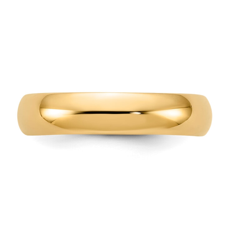 Argolla de Matrimonio, Comfort Fit, 5mm, Oro Amarillo de 14K, talla 10