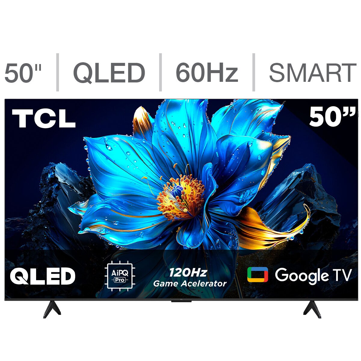 TCL Pantalla 50" QLED 4K Google TV