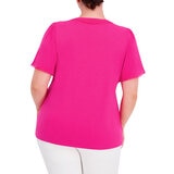 Jones NY Signature Blusa para Dama Rosa Extra Grande