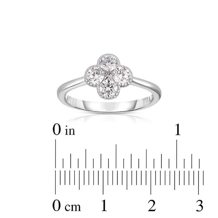 Anillo de Diamantes 0.75ctw, Oro Blanco 18K