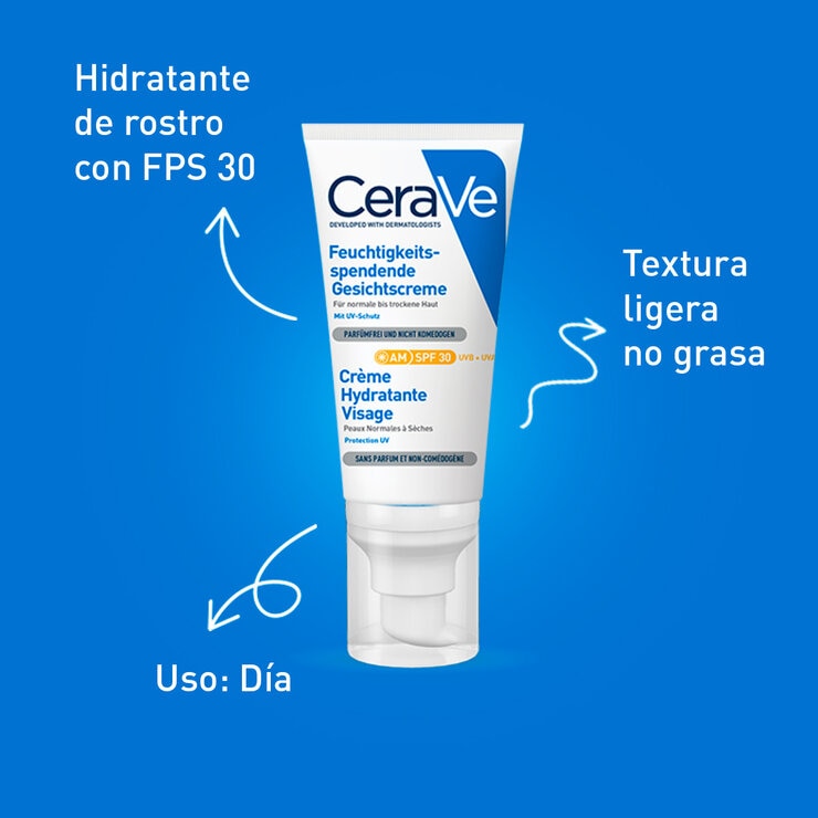 CeraVe Loción Hidratante de Rostro FPS 30+ Piel Seca 52 ml