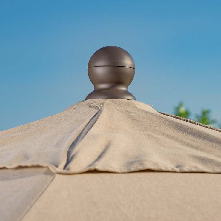 SunVilla, Sombrilla Cabana de 3m con Fleco , Color Beige