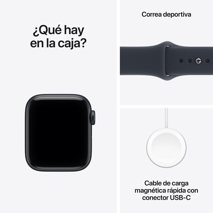Apple Watch SE 3 (GPS) 40mm Aluminio Medianoche + Correa Deportiva Azul Profundo - Talla S/M Apple Watch SE 3 (GPS) 40mm Aluminio Medianoche + Correa Deportiva Azul Profundo - Talla S/M