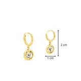 Mayfer, Juego Dorado de Collar y Aretes, con Cristal Austríaco