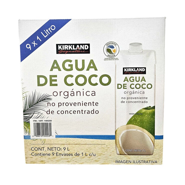 Kirkland Signature Agua de Coco Orgánica 9/1 l Kirkland Signature Agua de Coco Orgánica 9/1 l