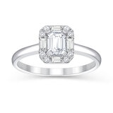 Anillo de Compromiso, Diamantes 0.85ctw, Oro Blanco de 14K