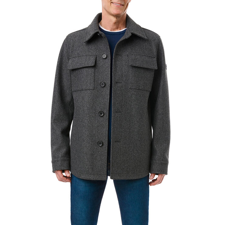 Vince Camuto Chamarra para Caballero Gris Grande