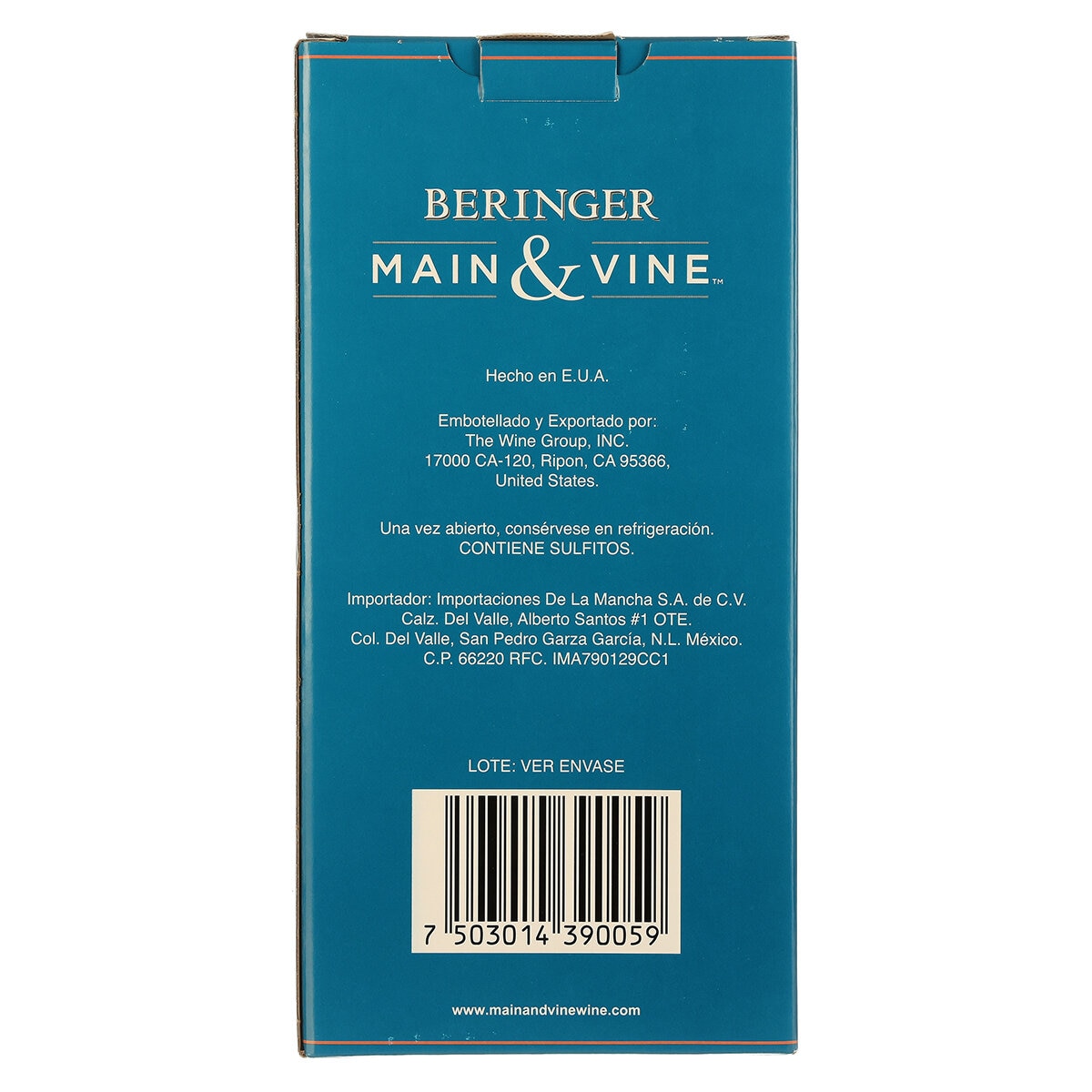 Vino Rosado Beringer White Zinfandel 2/750 ml