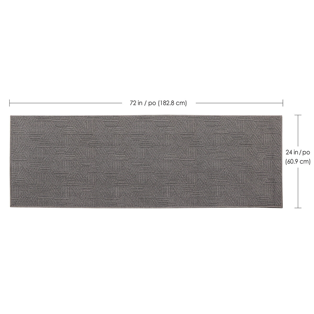 Floorsense, Tapete Decorativo 60 cm x 182 cm, Gris